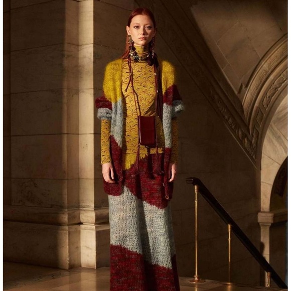 ULLA JOHNSON AURELIA TIGERS EYE YELLOW TURTLENECK SIZE LARGE - Picture 2 of 16